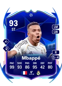 Mbappé UCL RTTF 93 OVR ST Karte