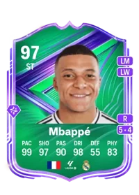 Carta promo FC 26 più recente di Kylian Mbappé — Star Performer 97 ST